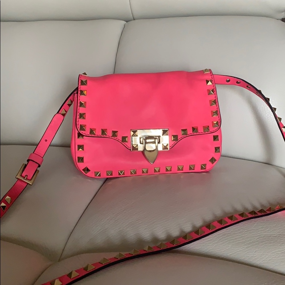 Valentino rockstud cross body purse studded